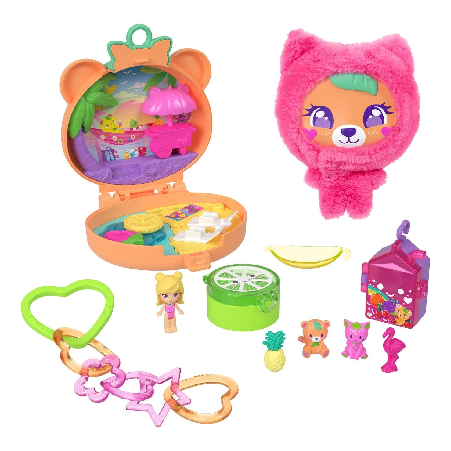 * Polly Pocket Micro Plush Buddies Compact