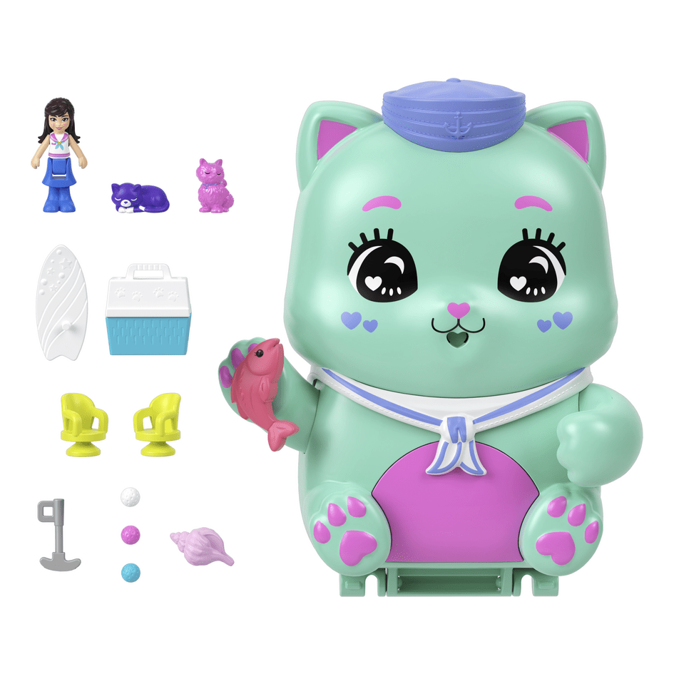 * Polly Pocket - Set Sail Kitty Compact 194735274963