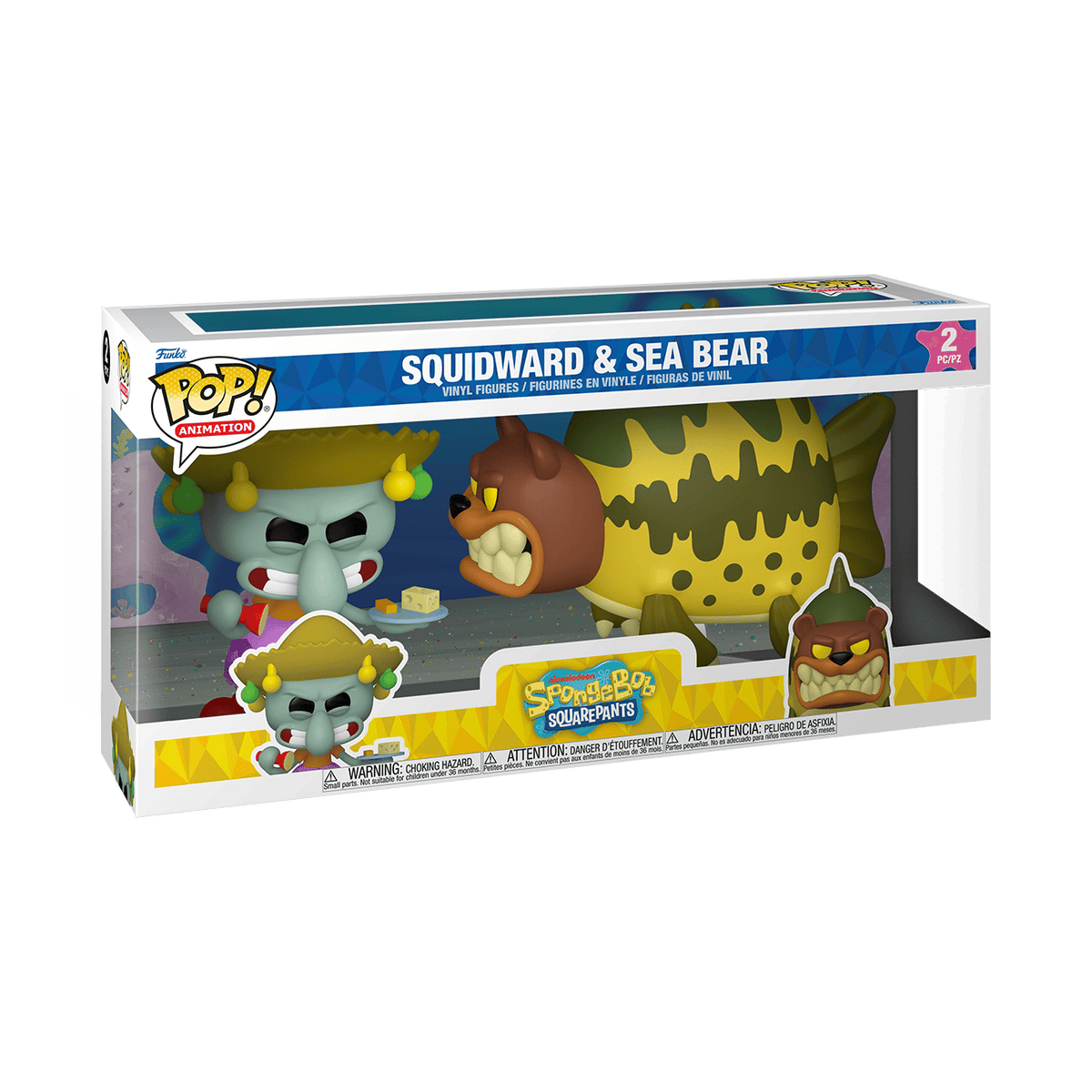 Pop! 2-Pack - Spongebob - Squidward & Sea Bear
