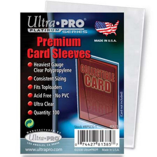 Premium Card Sleeves: Pack of 100 (2-1/2in x 3-1/2in ) 74427813857