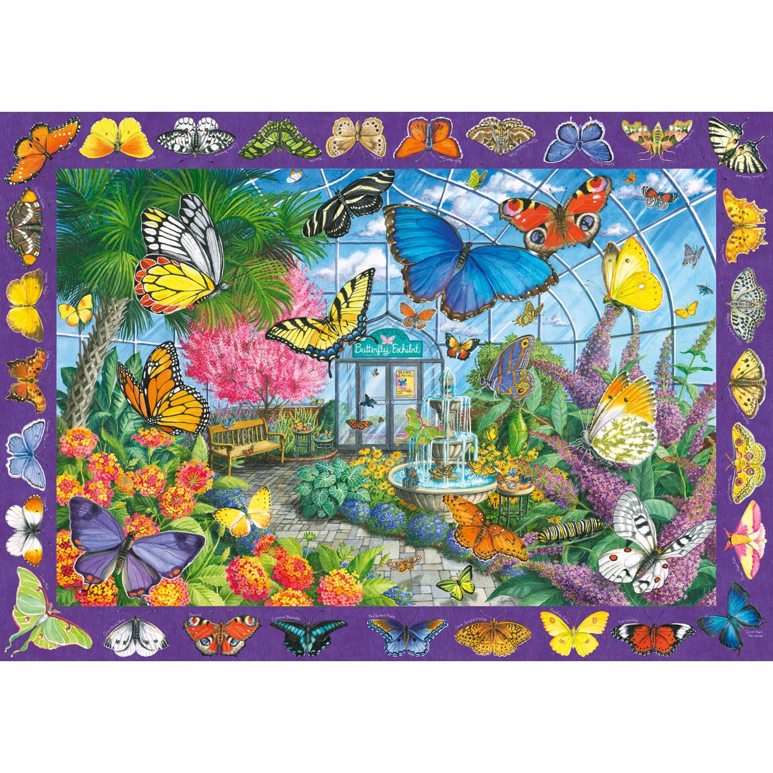 Ravensburger Butterfly Place 500 Piece Jigsaw Puzzle Large Format Natural Scene Bright Colors