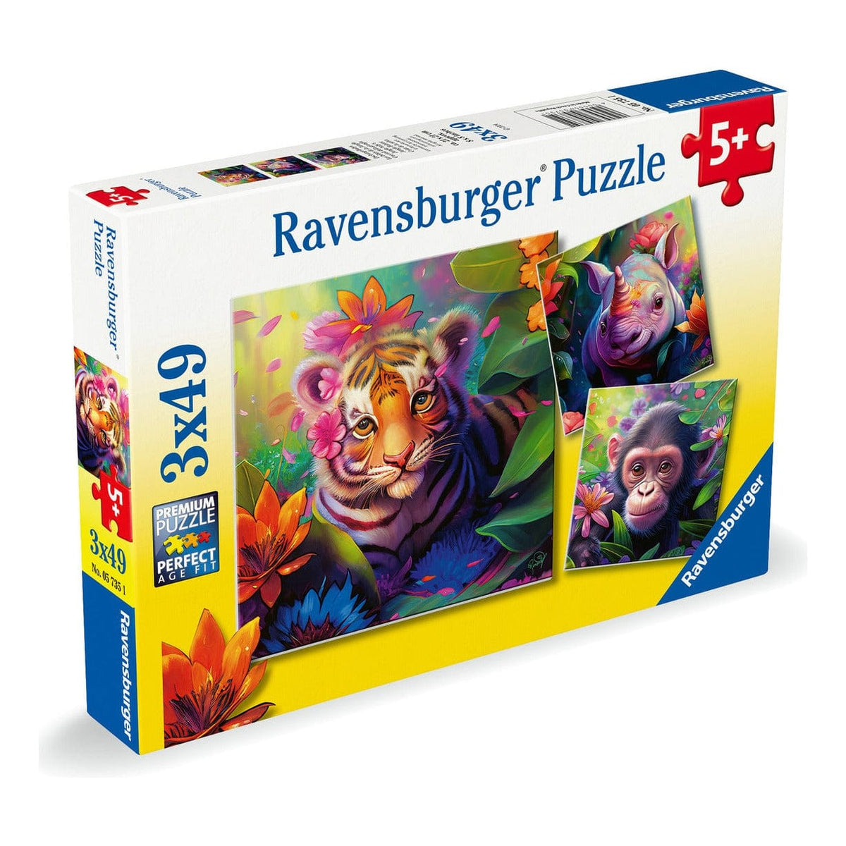 Ravensburger Jungle Babies 3x49pc Jigsaw Puzzle Set 4005556057351