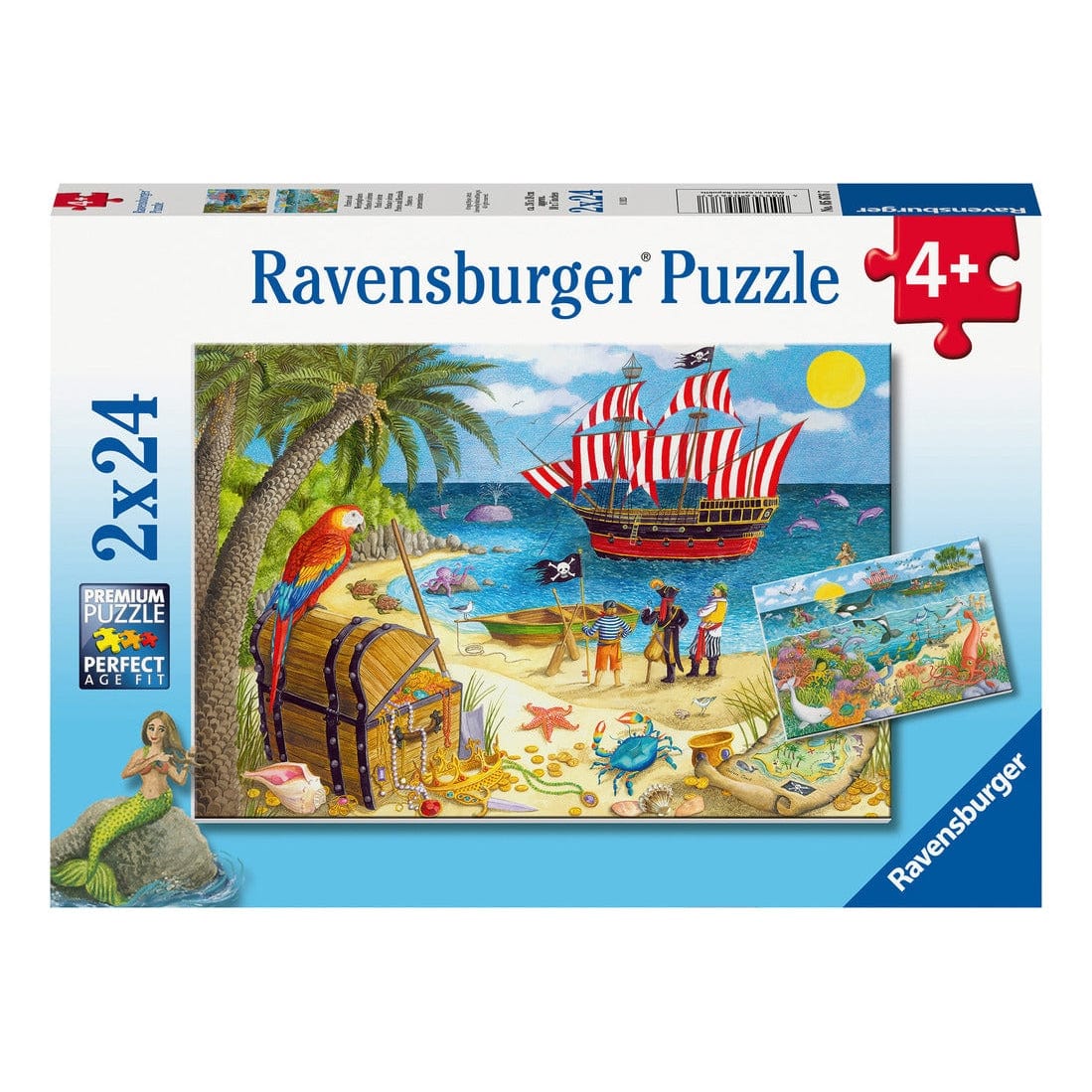 Ravensburger Pirates & Mermaids 2x24pc Jigsaw Puzzle Set 4005556056767