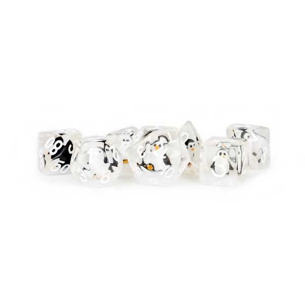 Resin Poly Dice Set: Penguin Dice 687700231158