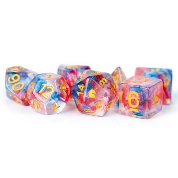 Resin Poly Dice Set: Unicorn Cosmic Carnival 680599383410