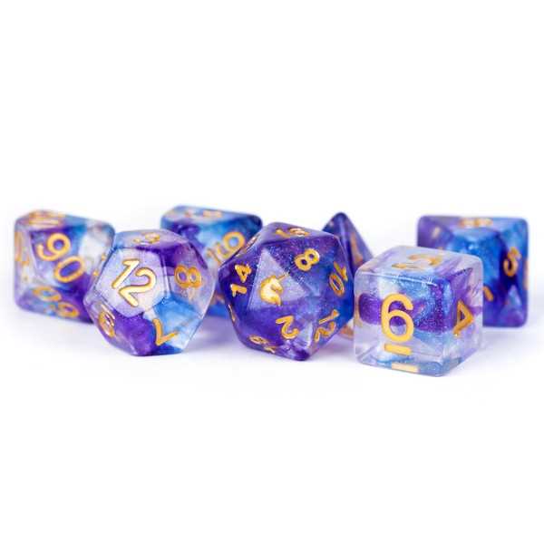 Resin Poly Dice Set: Unicorn Midnight Fantasy 680599383366