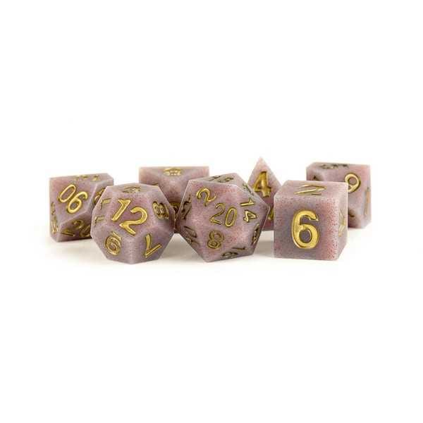 Silicone Rubber Poly Dice Set: Volcanic Soot 687700231226