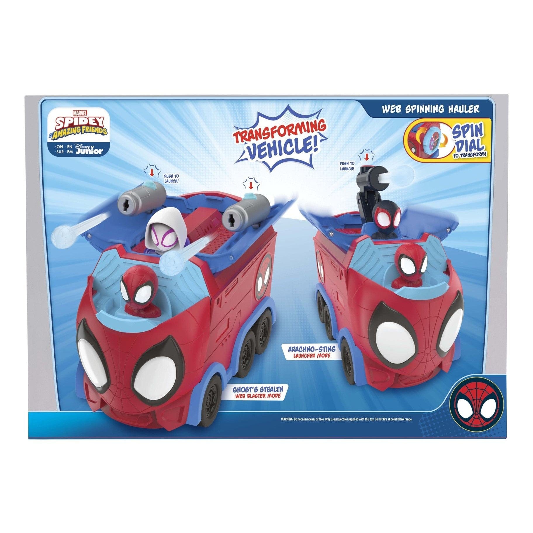 Spidey - Web Spinning Hauler Dlx Feat Vehicle 191726429012