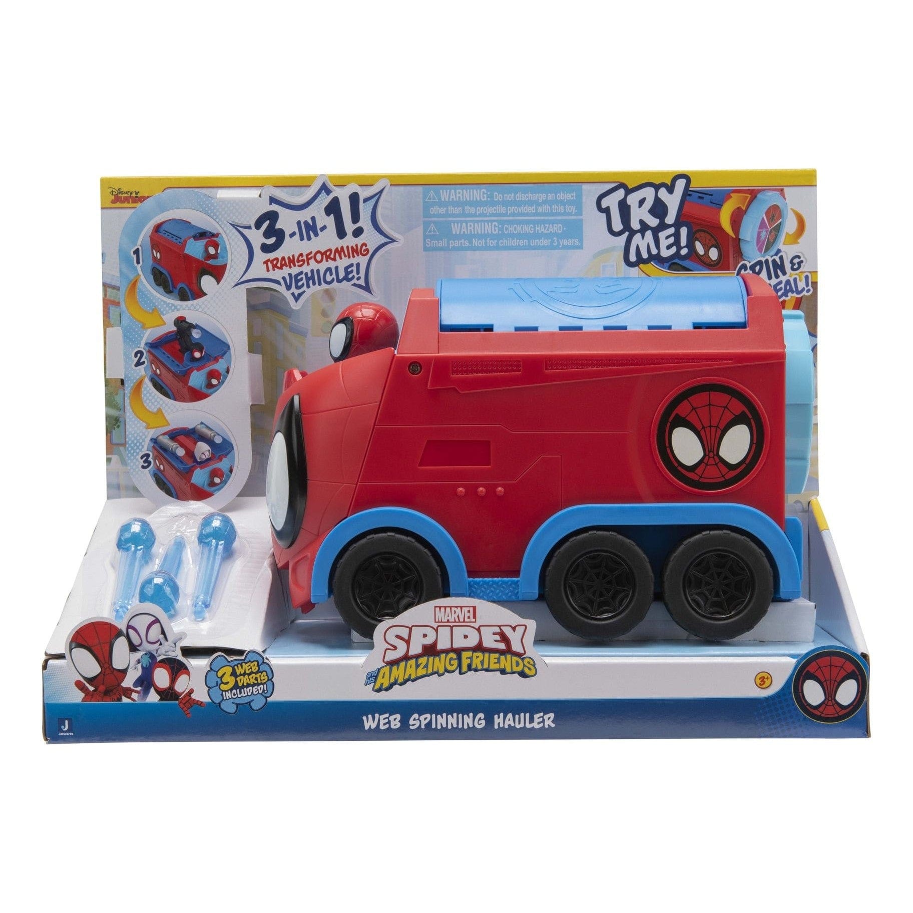 Spidey - Web Spinning Hauler Dlx Feat Vehicle 191726429012