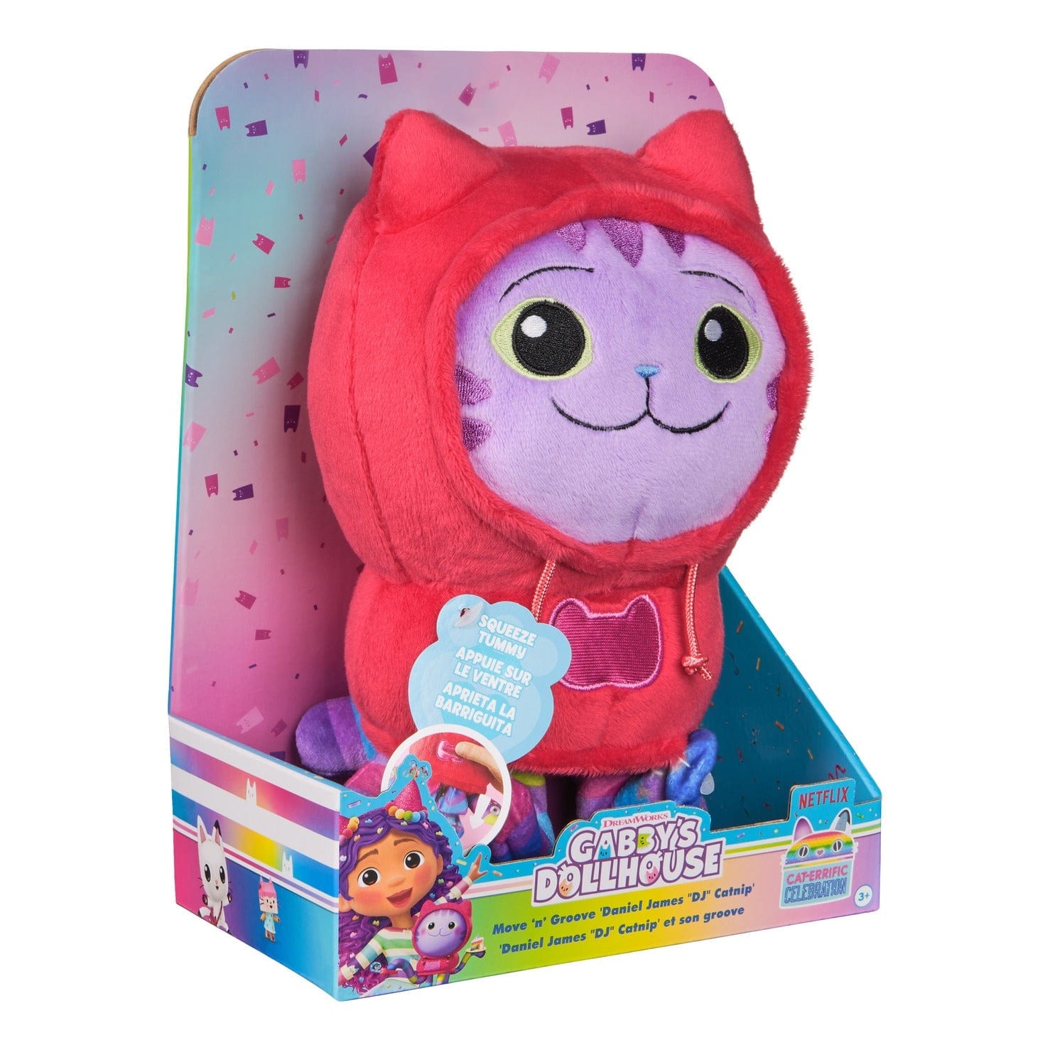Spin Master Gabby's Dollhouse Deluxe Plush DJ Catnip Toy 681147046375