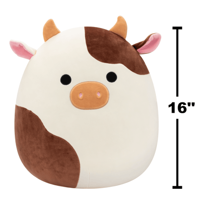 * Squishmallows - 16in Ronnie the Cream&Brown Cow