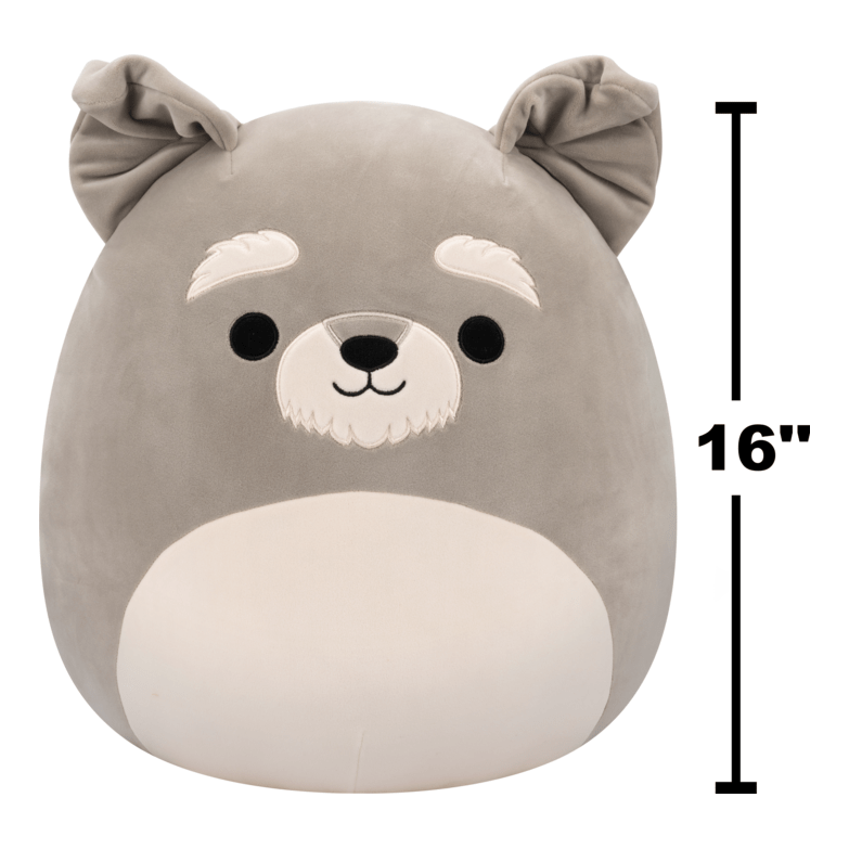 * Squishmallows - 16in Shaun the Grey Schnauzer