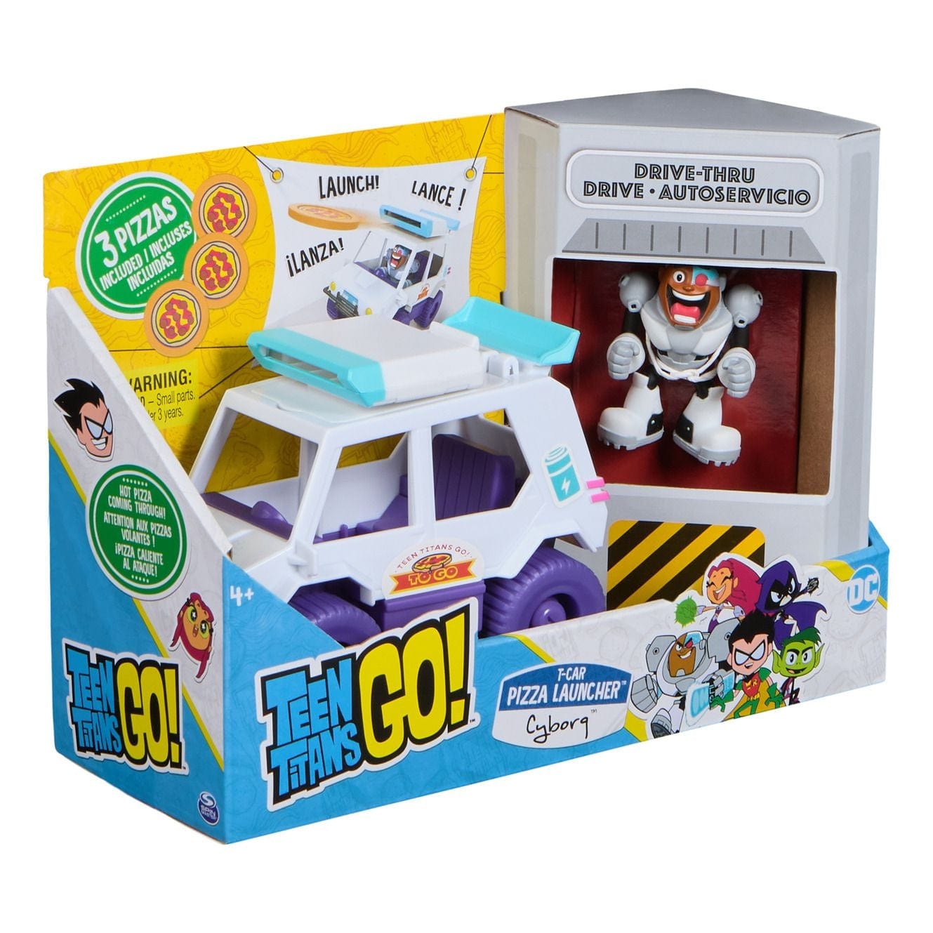 Teen Titans Go TGO VHC T-Car Pizza Launcher 681147024069
