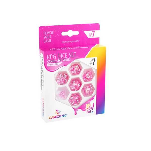 UNIT Gamegenic Candy-like Series - Rasberry - RPG Dice Set (7pcs) Pink 4251715404973