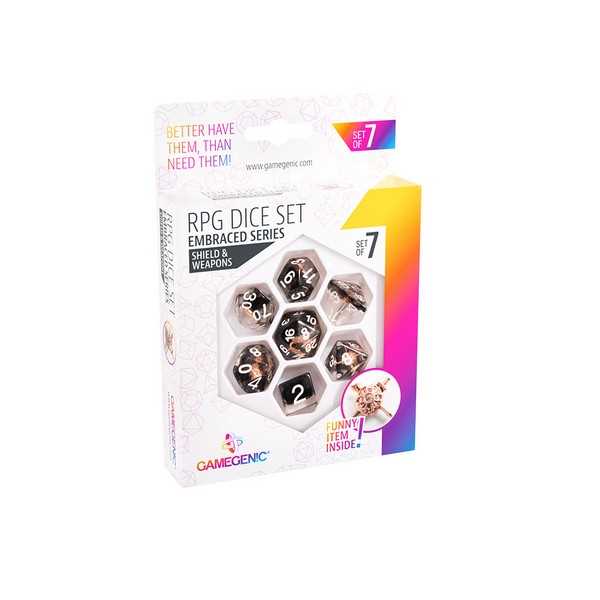 UNIT Gamegenic Embraced Series - Shield & Weapons - RPG Dice Set (7pcs) Multicolor 4251715404898