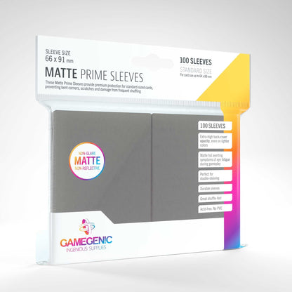 UNIT Gamegenic Matte Prime Sleeves Dark Gray (100 ct.) 4251715402573