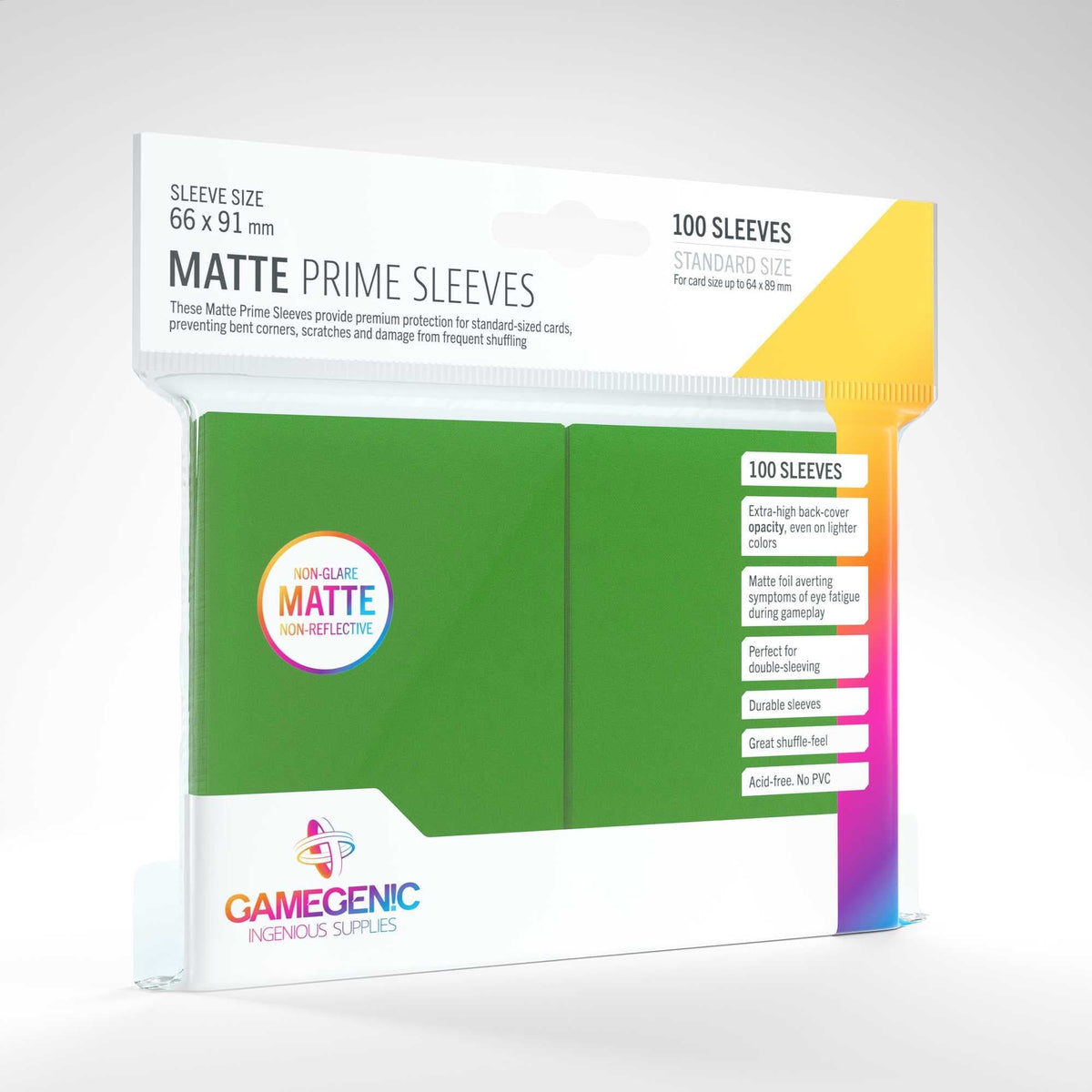 UNIT Gamegenic Matte Prime Sleeves Green (100 ct.) 4251715402450