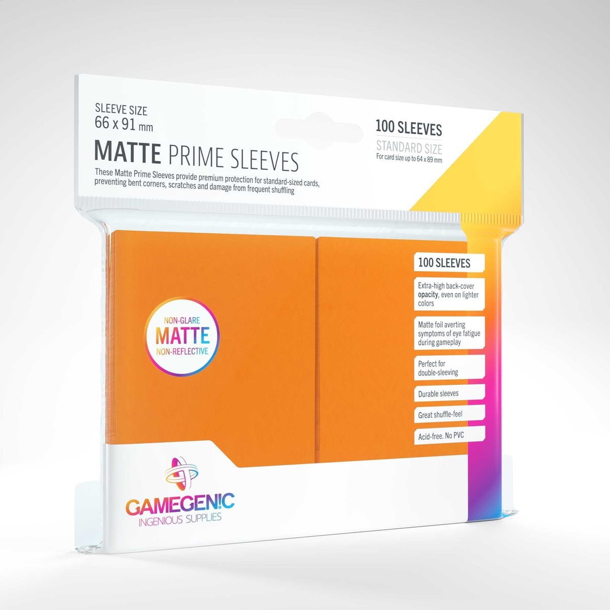 UNIT Gamegenic Matte Prime Sleeves Orange (100 ct.) 4251715402535
