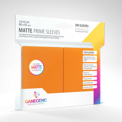 UNIT Gamegenic Matte Prime Sleeves Orange (100 ct.) 4251715402535