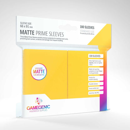 UNIT Gamegenic Matte Prime Sleeves Yellow (100 ct.) 4251715402474