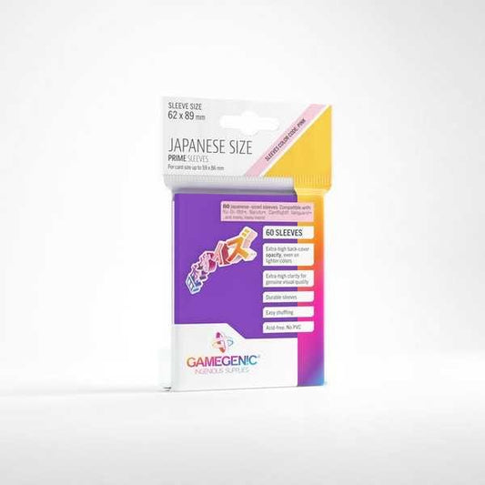UNIT Gamegenic Prime Japanese Sized Sleeves Purple (60 ct.) 4251715411612