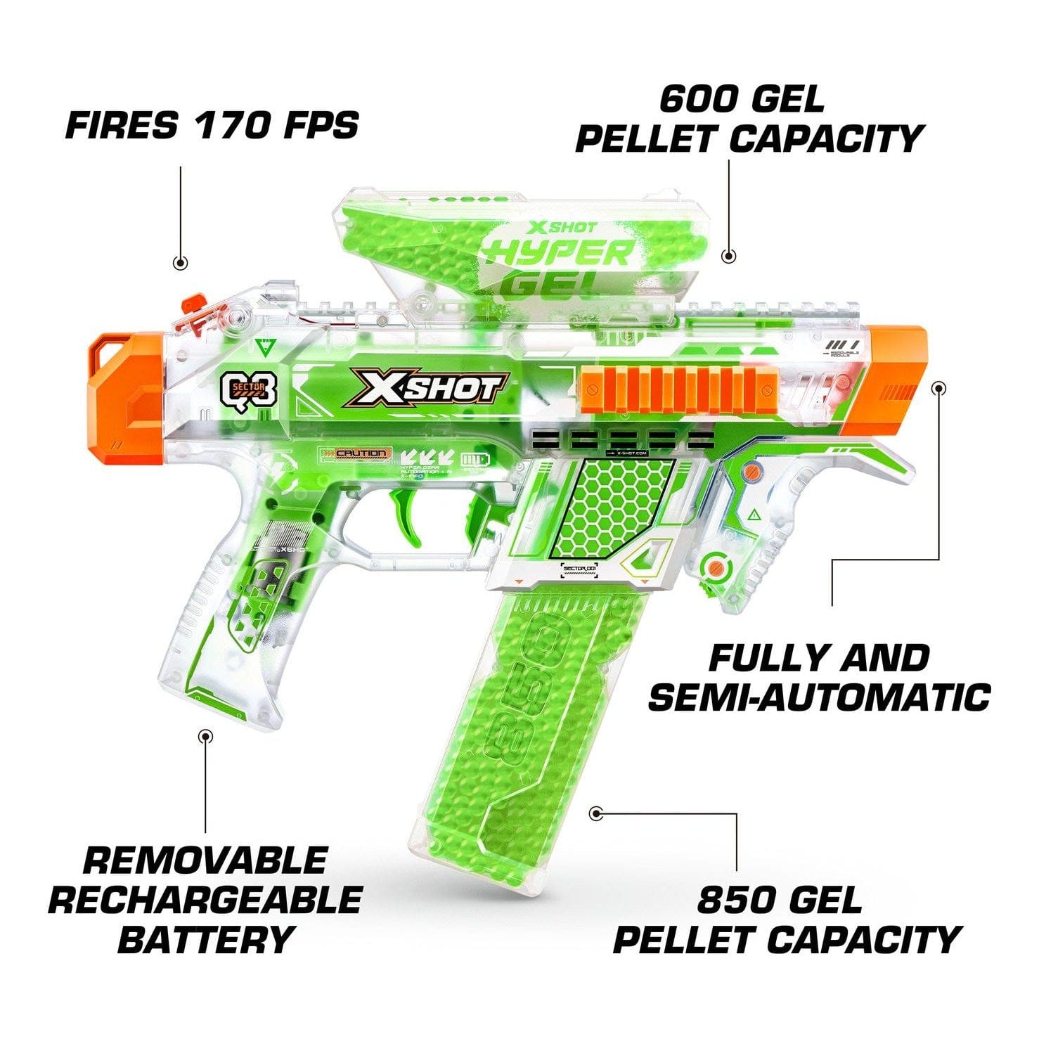 * XShot Hyper Gel Glow in the Dark S1 Medium