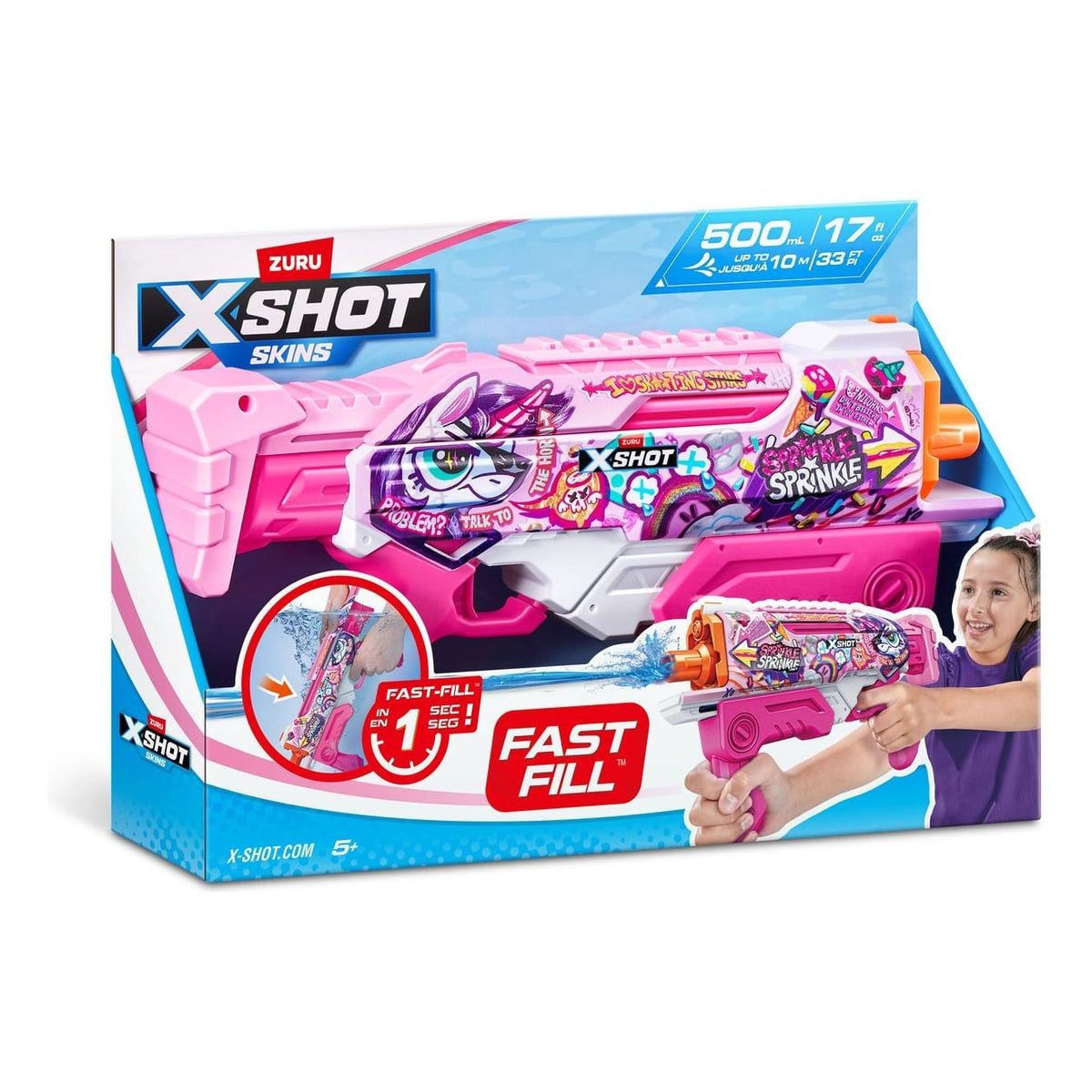 * XShot Water Skins Hyperload Fast-Fill - Pink