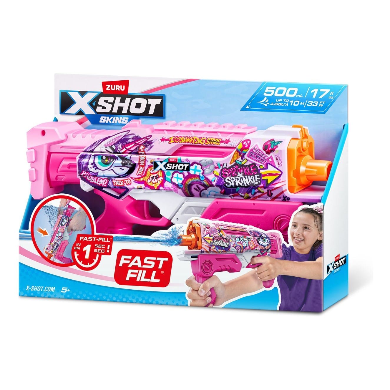 * XShot Water Skins Hyperload Fast-Fill - Pink