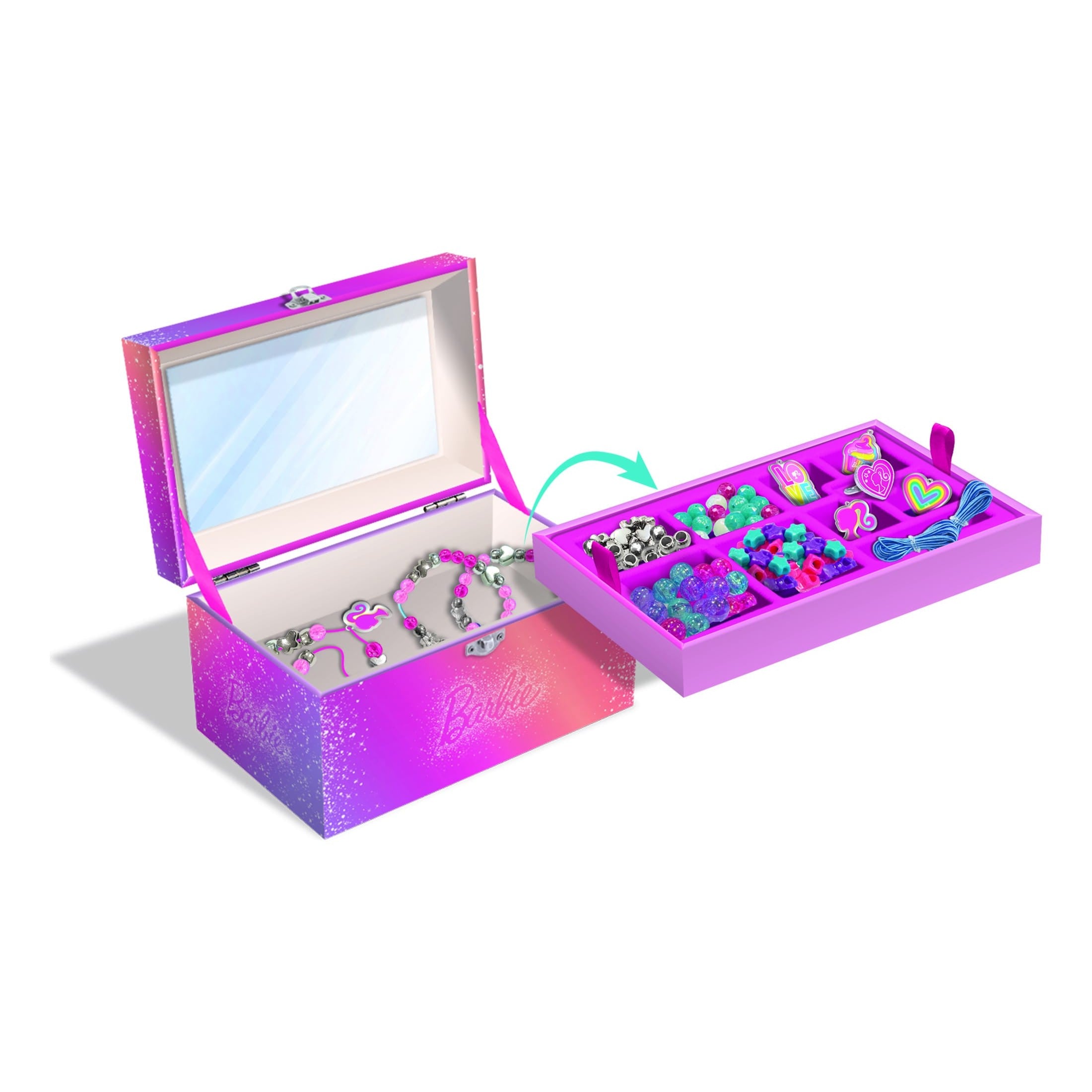 Barbie Bijoux We Dream Together Jewellery Set - Includes Beads And Charms For Making Bracelets And Necklaces