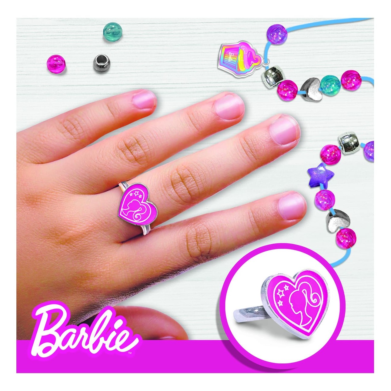 Barbie Bijoux We Dream Together Jewellery Set - Includes Beads And Charms For Making Bracelets And Necklaces