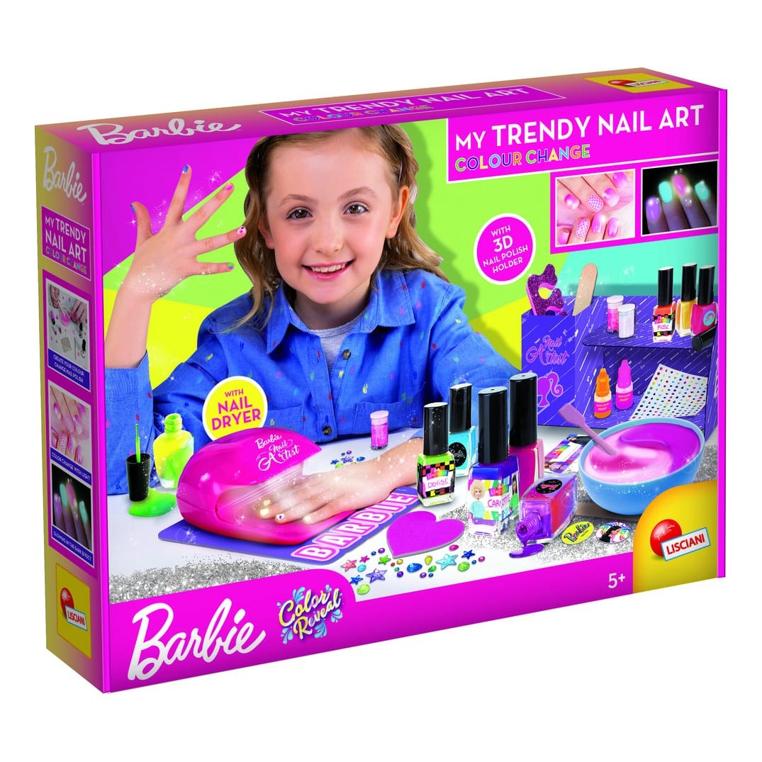 Barbie My Trendy Nail Art Colour Change - Sunlight Colour Change And Glow In The Dark Kit For Kids