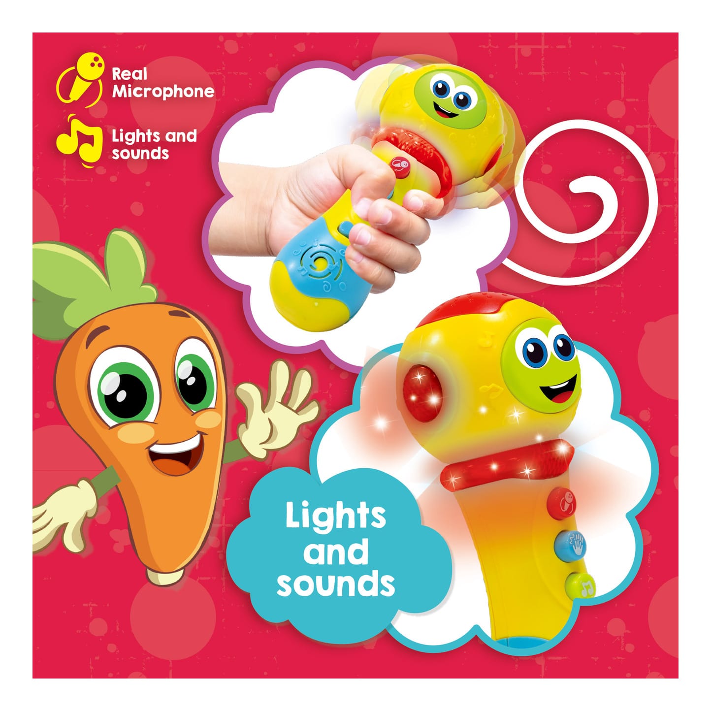 Lisciani Baby Microphone Electronic Toy - Sing Along Fun With Melodies And Colorful Light Effects