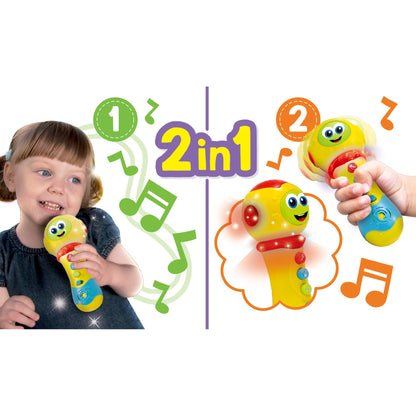 Lisciani Baby Microphone Electronic Toy - Sing Along Fun With Melodies And Colorful Light Effects