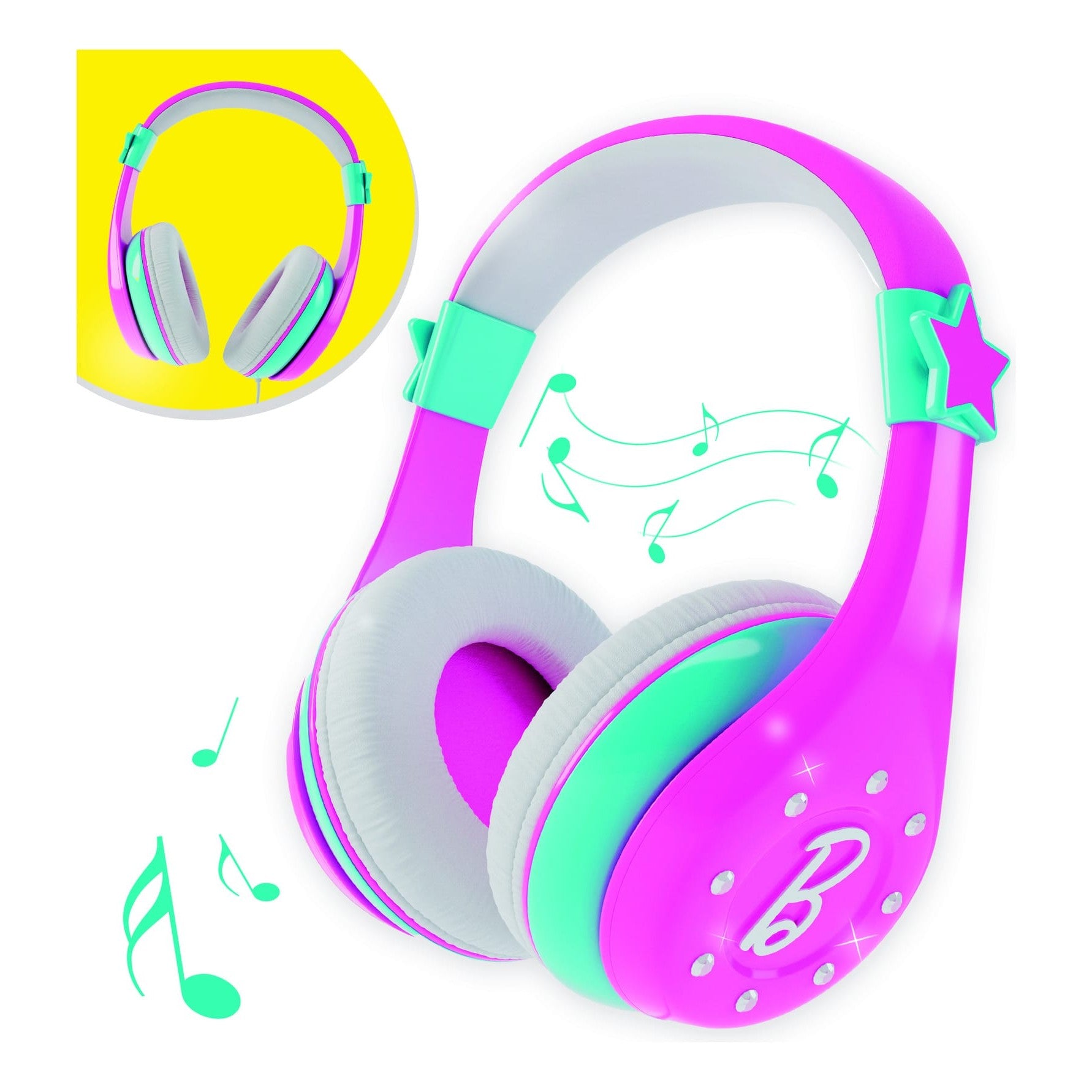 Lisciani Barbie Bluetooth Headphones - Kid Friendly Wireless Audio For Ages Four And Up
