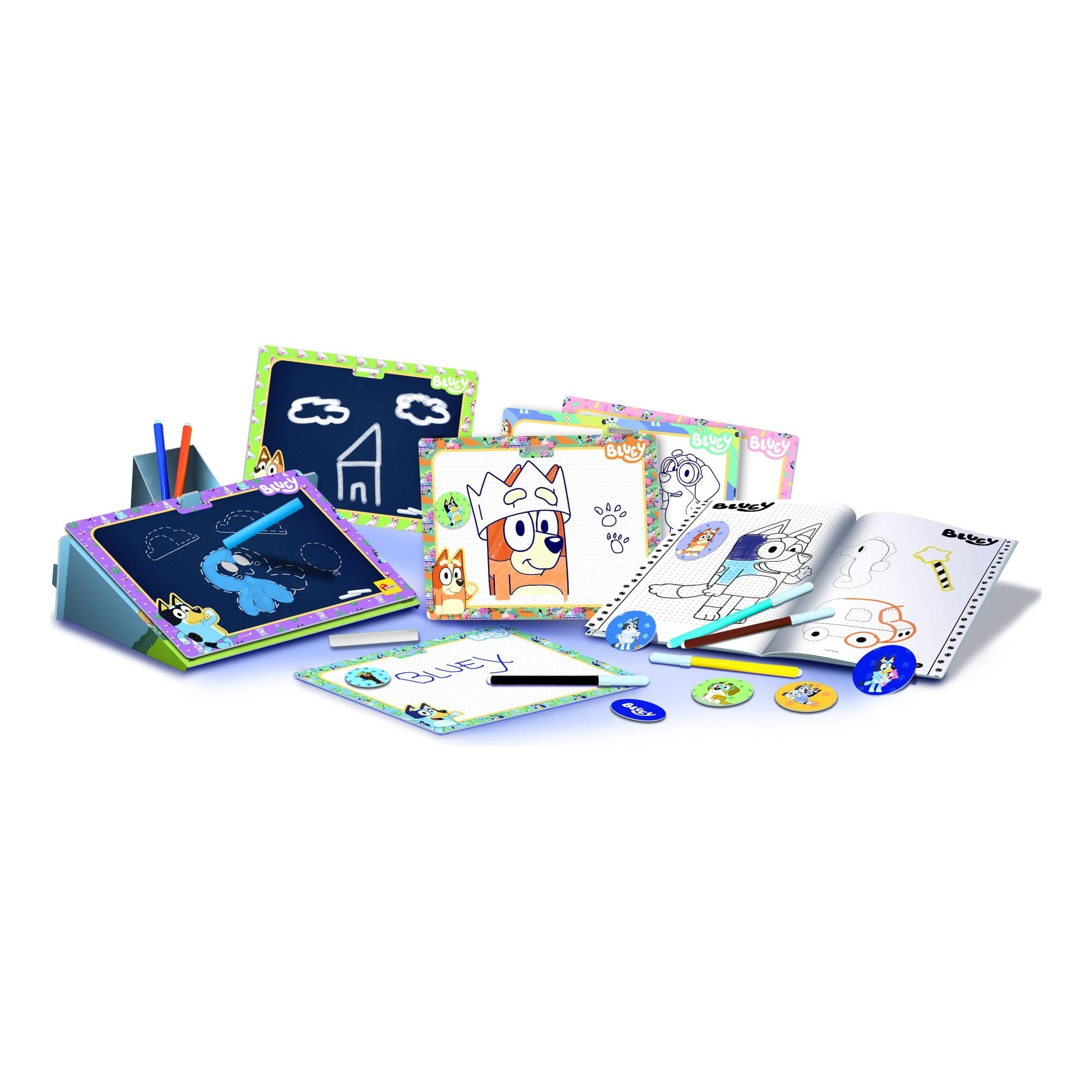 Lisciani Bluey Colouring and Drawing School Backpack Learn to Draw with Step by Step Guidance