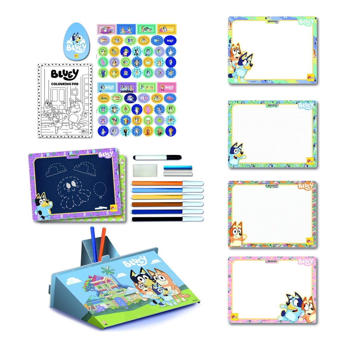 Lisciani Bluey Colouring and Drawing School Backpack Learn to Draw with Step by Step Guidance