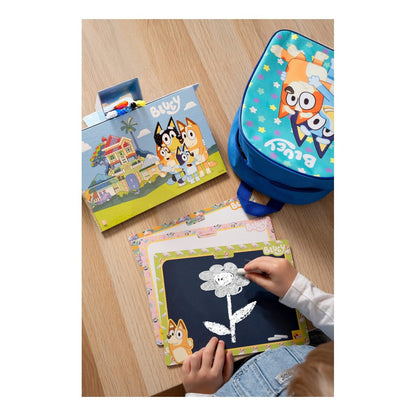 Lisciani Bluey Colouring and Drawing School Backpack Learn to Draw with Step by Step Guidance