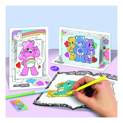 Lisciani Care Bears Colouring And Drawing Backpack - On The Go Art Kit For Kids Everywhere