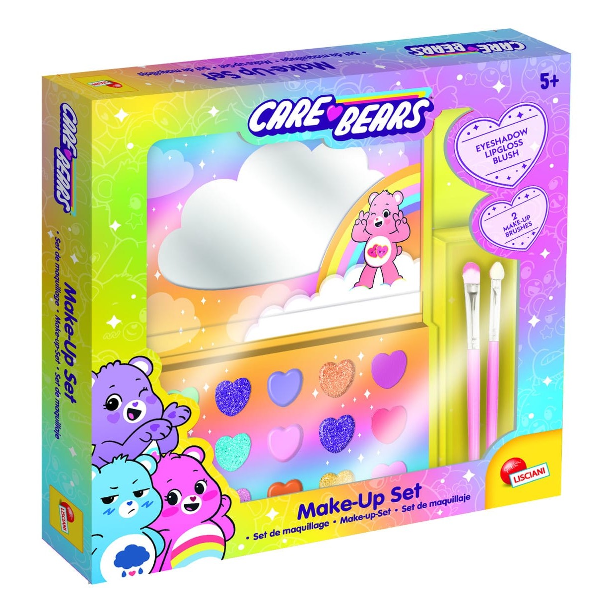 Lisciani Care Bears Make Up Play Set - Colorful Safe Makeup Kit For Creative Fun