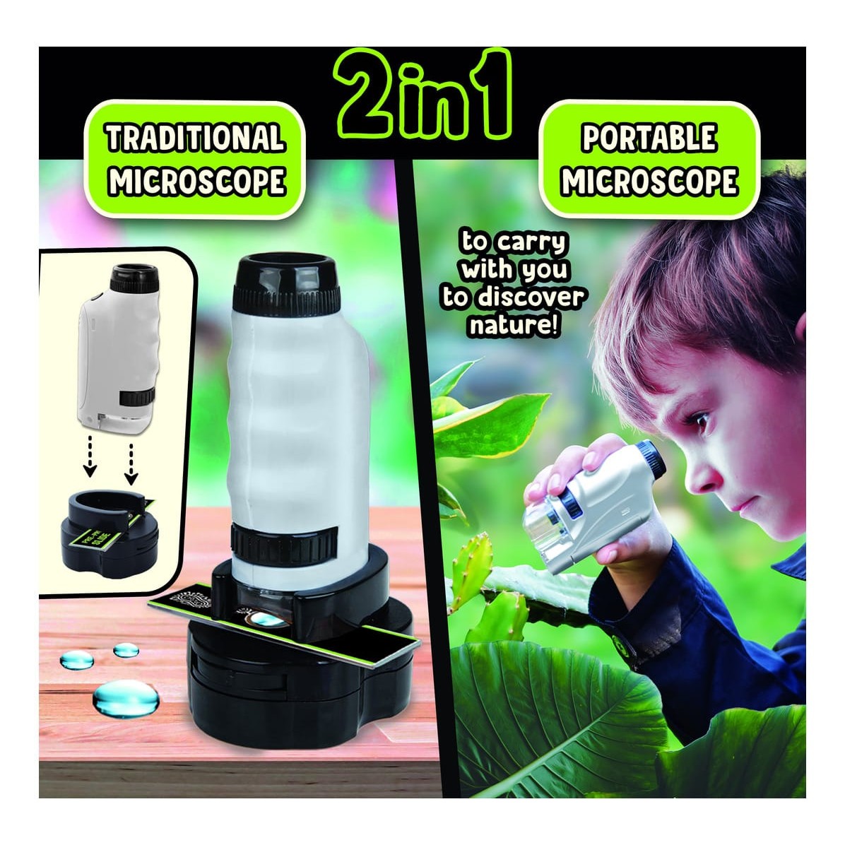 Lisciani I Am A Genius Mini Microscope - Portable High Quality Microscope For On The Go Science Discovery