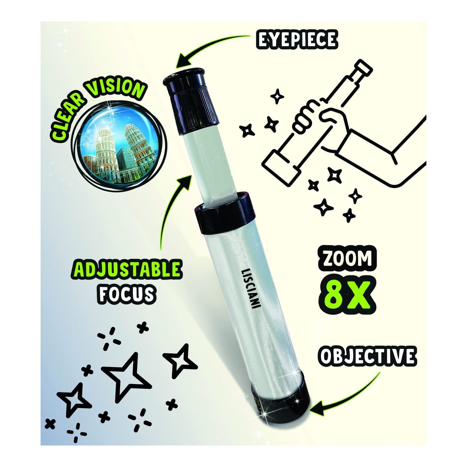 Lisciani I'm A Genius Mini Telescope - Small Lightweight Telescope For Young Curious Explorers