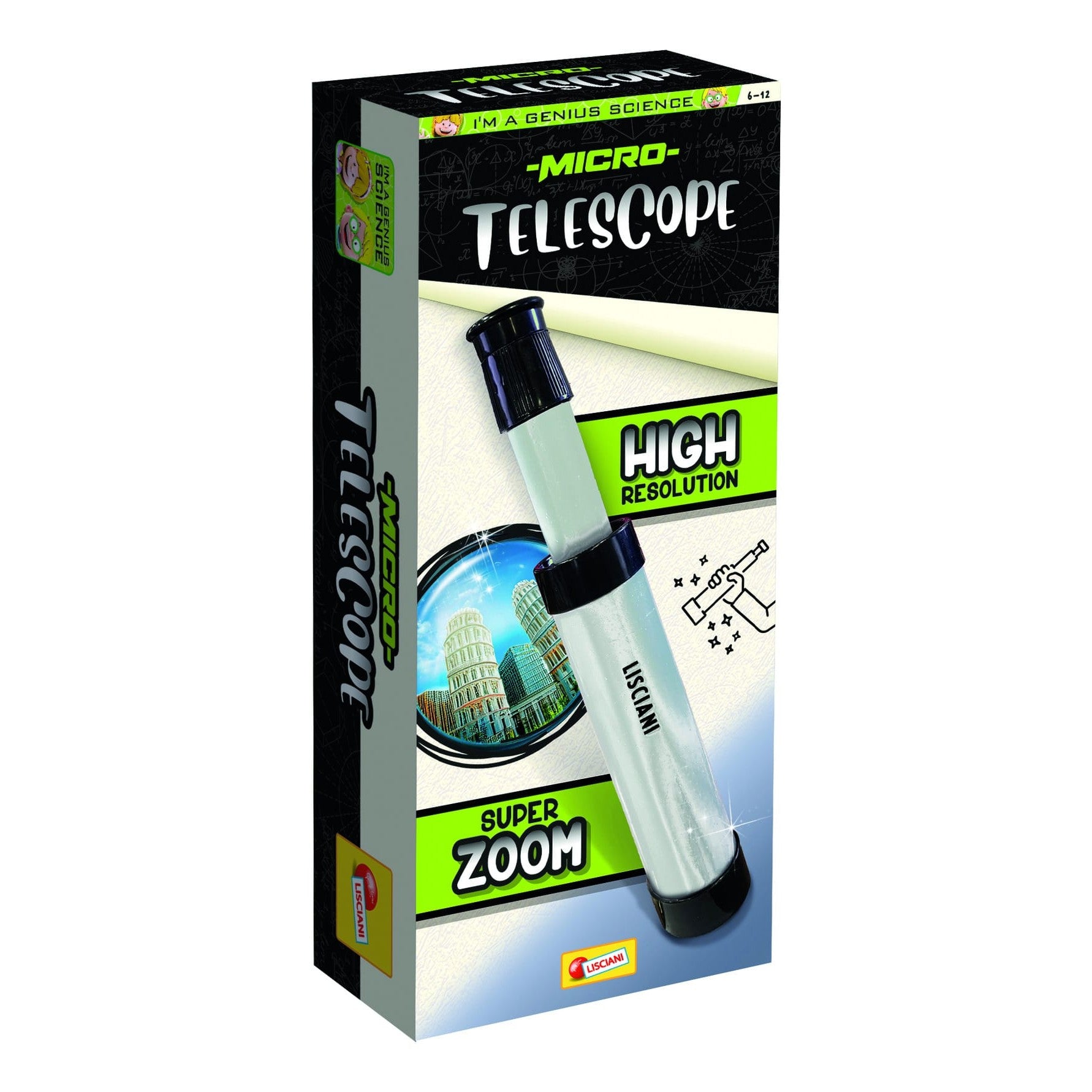 Lisciani I'm A Genius Mini Telescope - Small Lightweight Telescope For Young Curious Explorers