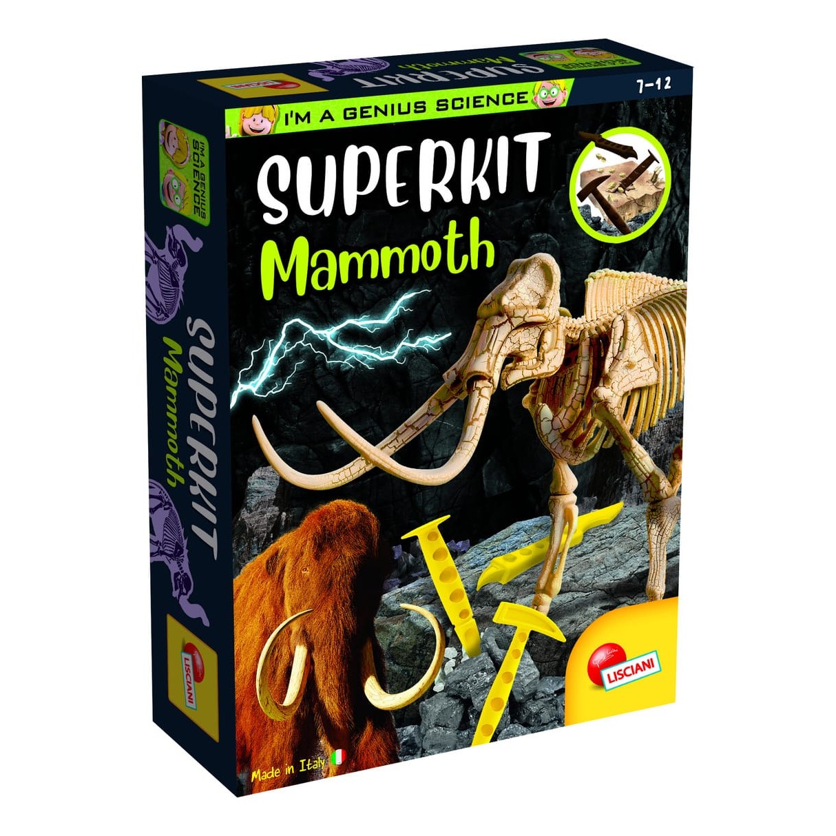 Lisciani Im A Genius Mammoth Super Kit - Excavate And Assemble A Realistic Mammoth Skeleton With Poster