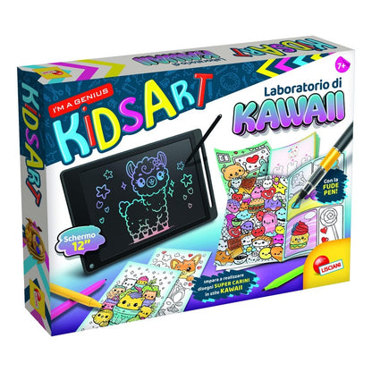 Lisciani Kids Art Kawaii Creative Set - Learn To Create Super Cute Drawings With LCD Tablet And Markers