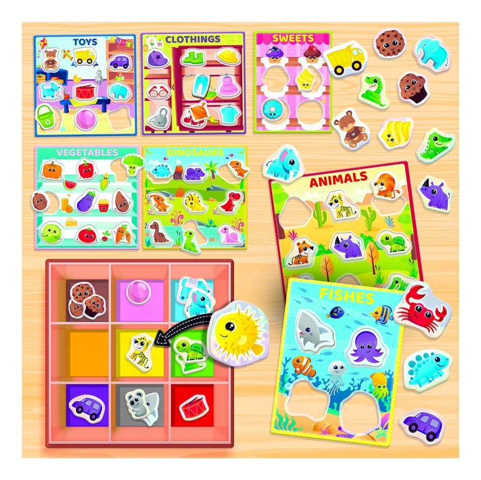 Lisciani Montessori Box Colours - Colourful Notice Board And Colour Sorting Game For Early Learning