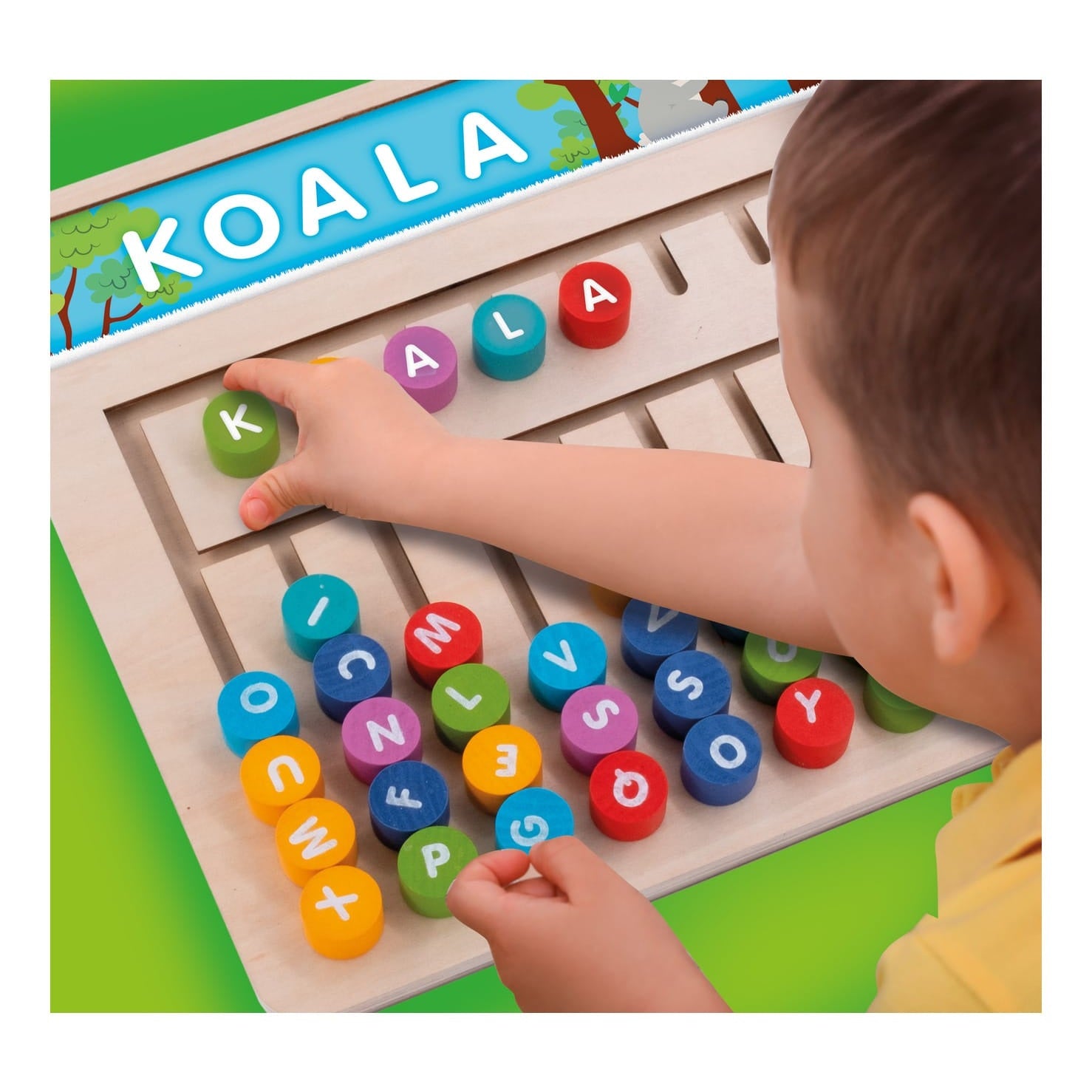 Lisciani Montessori Word Creator - Wooden Spelling Toy That Builds Vocabulary, Logic And Fine Motor Skills