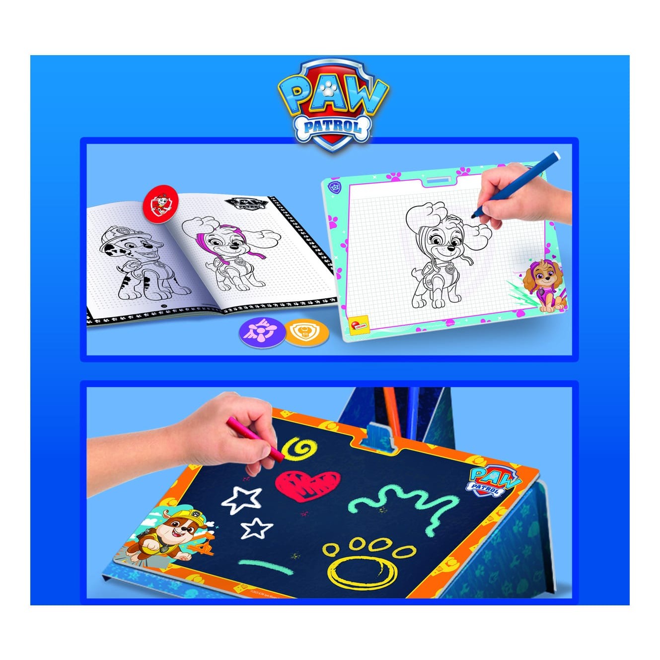 Lisciani Paw Patrol Colouring and Drawing Backpack - Learn to Draw Paw Patrol Characters Step by Step