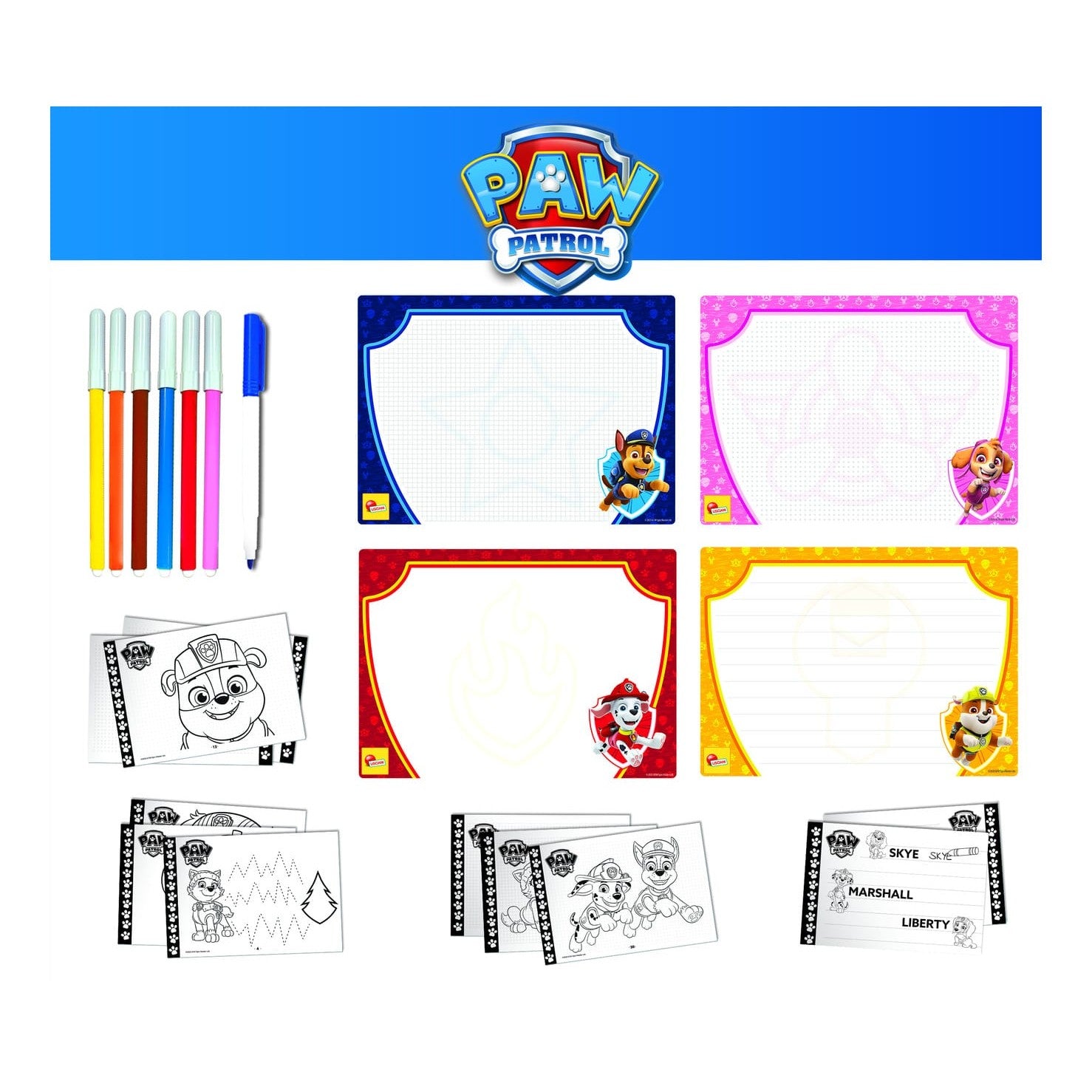 Lisciani Paw Patrol Drawing School - Learn Step by Step Drawings of Paw Patrol Characters With Progressive Difficulty