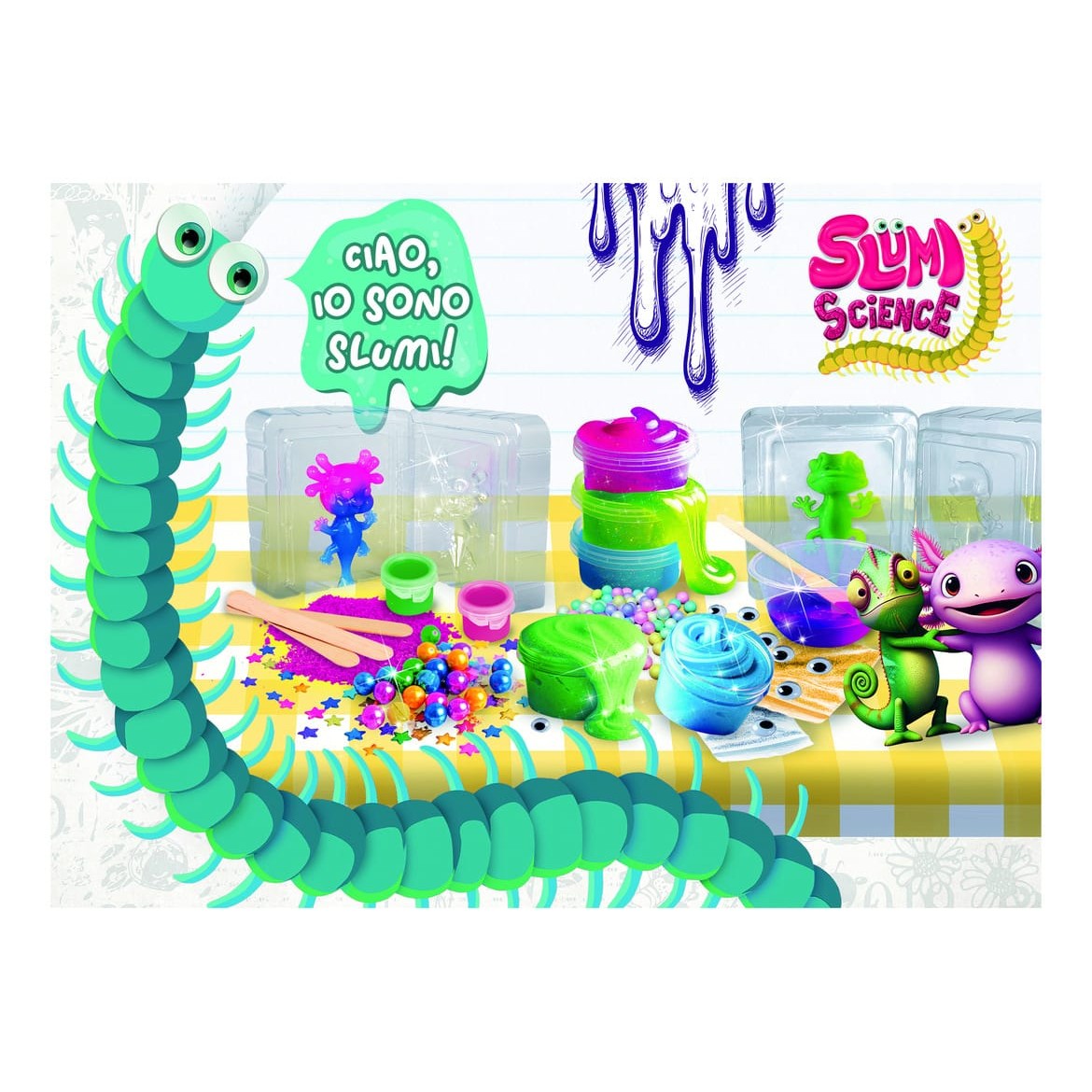 Lisciani Slumi Science 2in1 - Complete 2in1 Slime and Squish Kit with Accessories