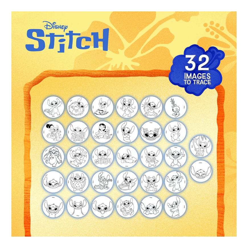 Lisciani Stitch Drawing Projector - LED Projection for Easy Tracing of Stitch and Friends with Scenic Playset